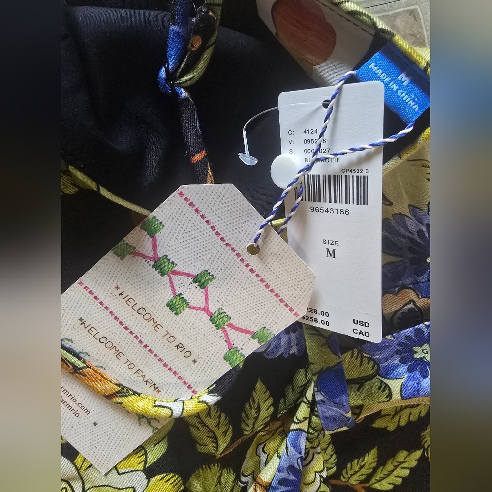 NWT FARM Rio x Anthropologie Square-Neck Floral Jumpsuit Medium - Picture 6 of 6